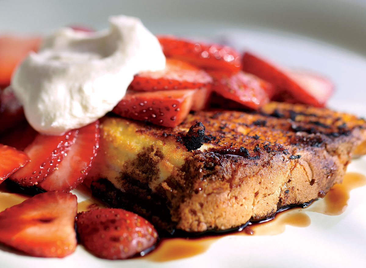 Vegetarian strawberry shortcake with balsamic